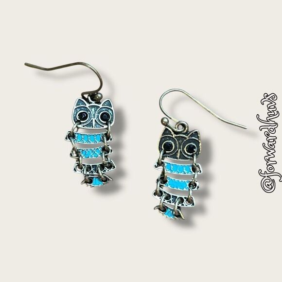 Bundle Sale 3 for $15 | Owl Dangle Earring | Freely Moving Center - Picture 3 of 8